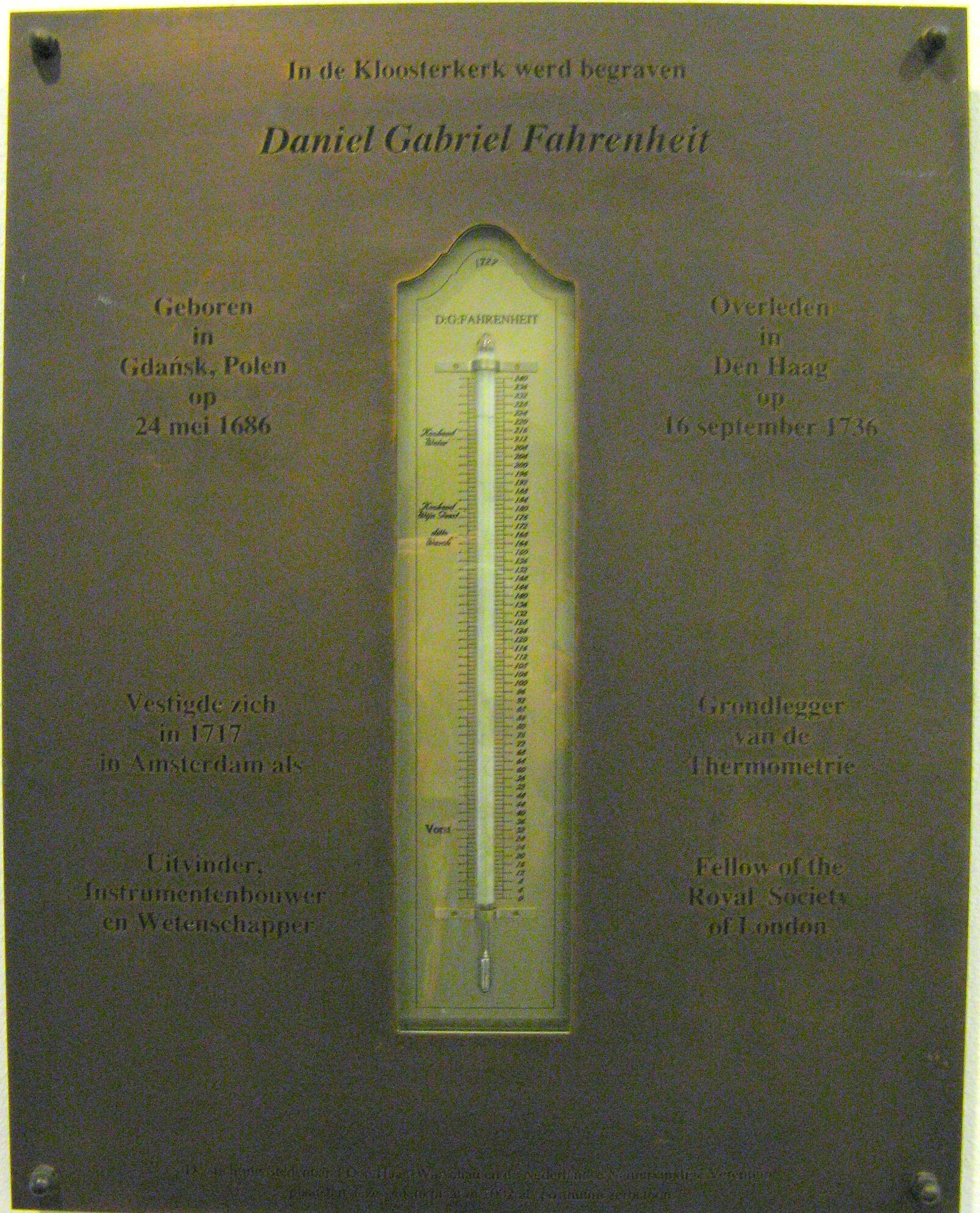 Termometro de Gabriel Fahrenheit