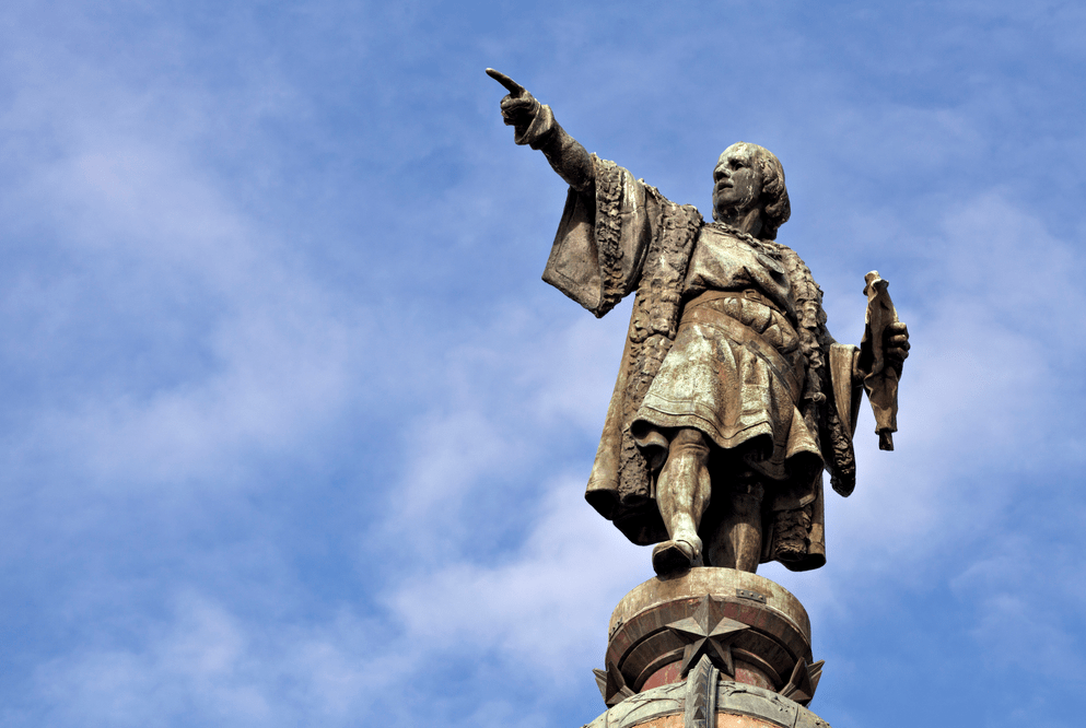 Estatua de Cristóbal Colón en Barcelona, España